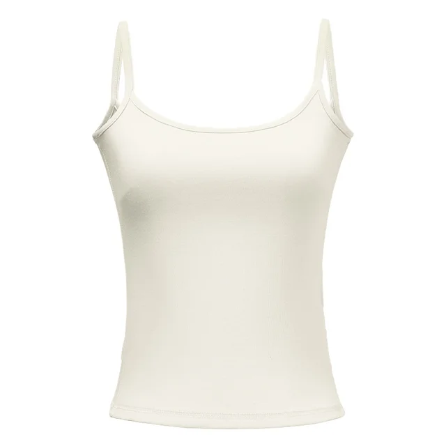 Suspender Outer Wear Underwear Sleeveless Top Apricot - Shop at LoveMi
