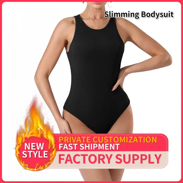 Women's Fashion Simple Solid Color Bodysuit Black - Shop at LoveMi