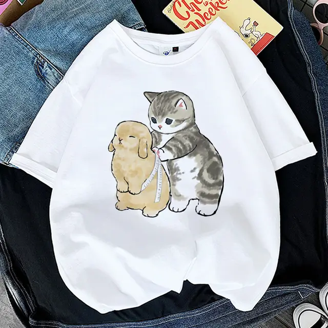 Women's Printed Cat Short Sleeve P9425 3 - Shop at LoveMi
