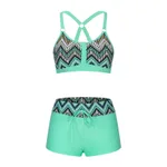 New Women's Printed Split Bikini Swimsuit - Bi Color-L - View 1