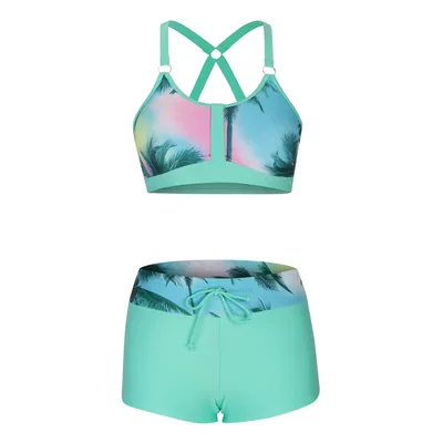 New Women's Printed Split Bikini Swimsuit Coconut Tree M - Shop at LoveMi