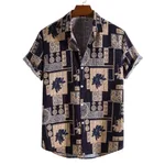 Plus Size Men's Fashion 3D Digital Printing Top - 2 Colors-Xxxl