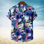 Plus Size Men's Fashion 3D Digital Printing Top - 4 Colors-4Xl