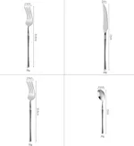 Bright Silver 4Pcs Set