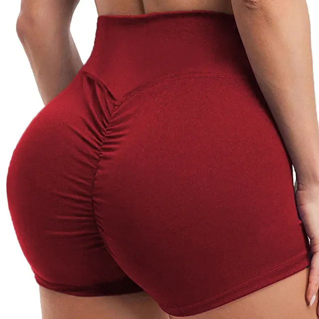 Leopard Print Digital Printing Slim Fit Hip Raise Running Yoga Pants Wine Red - Shop at LoveMi