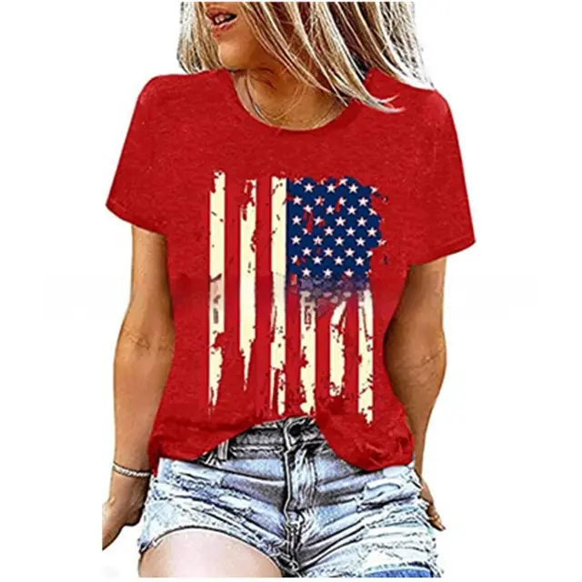 Women's Vest Independent Stand Summer Fashion Short Sleeved Red - Shop at LoveMi