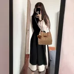 Fashion All-match One-shoulder Tote Bucket Bag - Brown