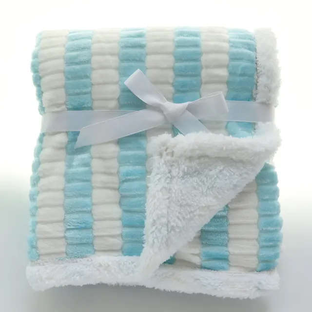 Autumn And Winter Double layer Thickened Baby Lambswool Thermal Blanket Cationic Blue - Shop at LoveMi