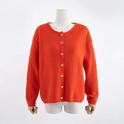 Fashion Single breasted Knitted Cardigan For Women Red - Shop at LoveMi