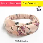 Bohemian Style Elastic Cross Chiffon Headband For Women - Pink Swallows