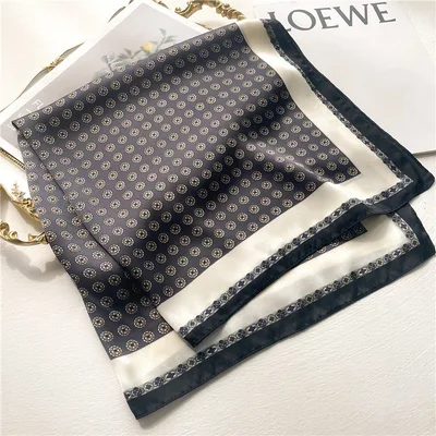 Spring And Summer Thin Style Silk Scarf Polka Dot Black - Shop at LoveMi