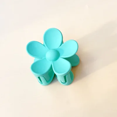 Summer Candy Color Frosted Flower Hair Clip Lake Blue Medium - Shop at LoveMi