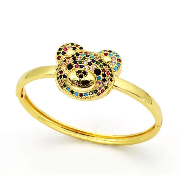 Temperament Inlaid Zircon Cute Bear Special interest Design Animal Bracelet A7 - Shop at LoveMi
