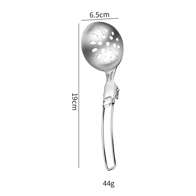 Portable Folding Spoon With Stainless Steel Kitchen Utensils 304 Stainless Steel Colander - Shop at LoveMi