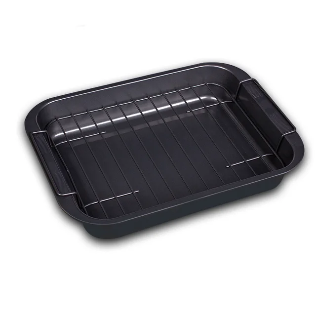 Deep Rectangular Non stick Bakeware With Rack Non stick Grilled Fish Pizza Baking With Grill Rack Disks 128024 - Shop at LoveMi