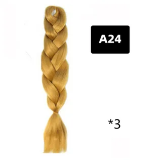 Color Big Braid African Chemical Fiber High Temperature Silk Wig Gradient - A24