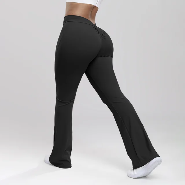 High Waist Hip Lift Sports Trousers Training Black - Shop at LoveMi