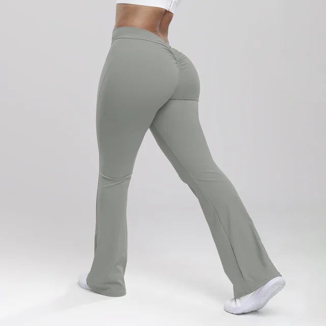 High Waist Hip Lift Sports Trousers Training Gray - Shop at LoveMi