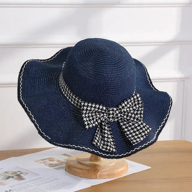 Outdoor Travel Dome Makes Face Look Beach Hat Smaller Navy Blue - Shop at LoveMi