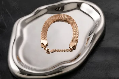 Titanium Steel Woven Bracelet Non fading Flat Mesh Chain Unisex Bracelet Rose Gold Braided Bracelet - Shop at LoveMi