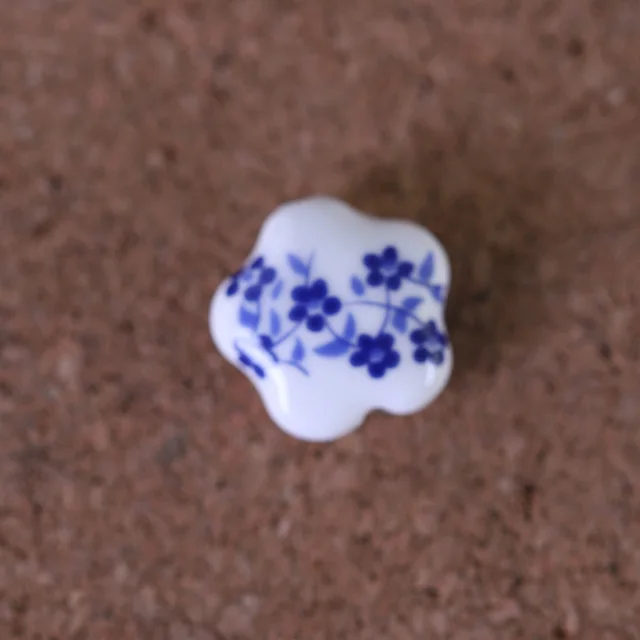 Applique Five pointed Star Porcelain Scattered Beads Perforated No 3 1Pcs - Shop at LoveMi