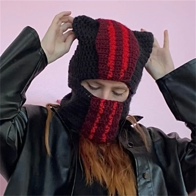 Ear Protection Warm Face Small Wool Hat - Balaclava