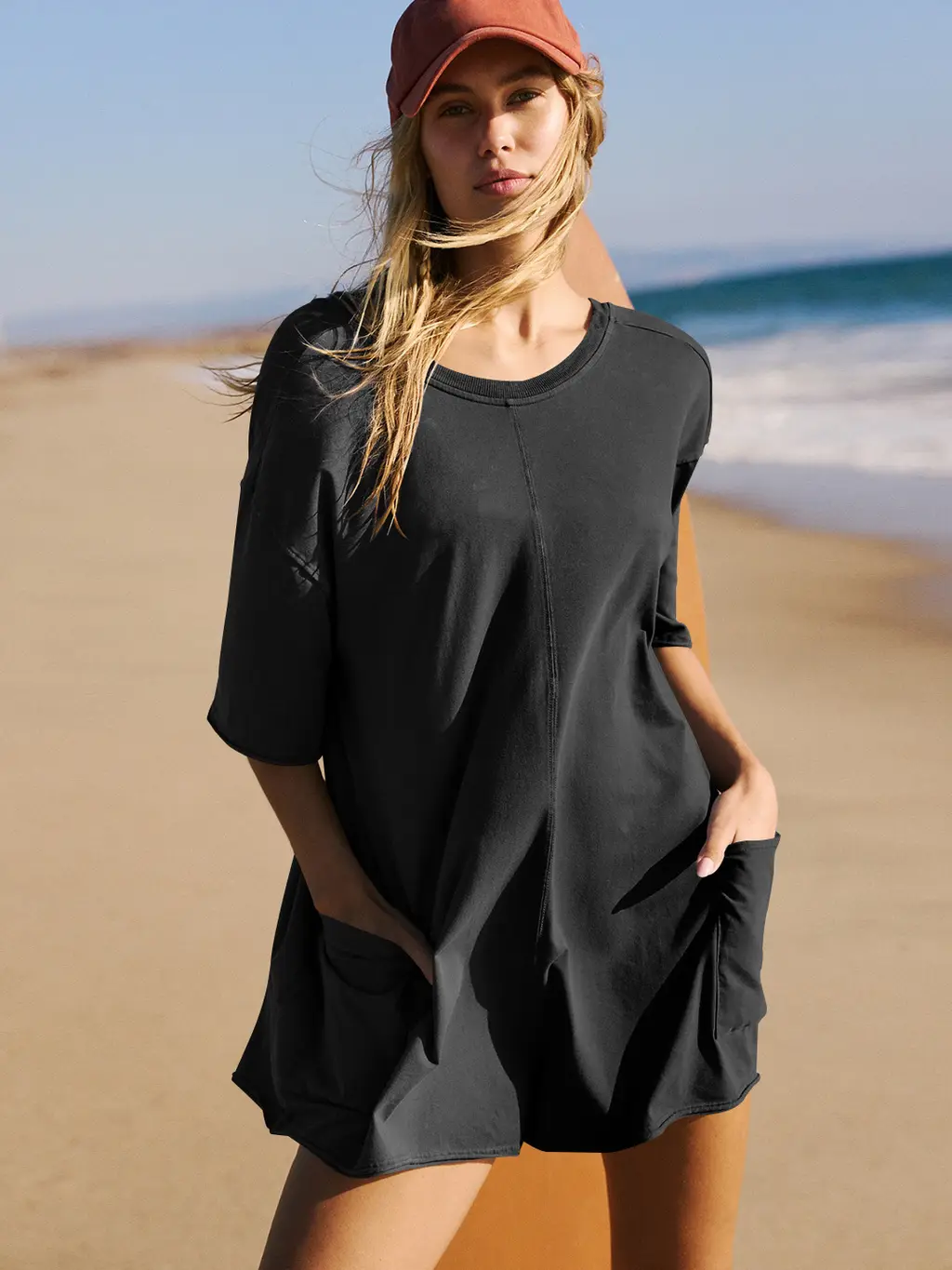 Women's Fashion Loose Casual Jumpsuit - Black