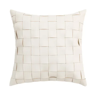Nordic Instagram Style Geometric PU Stereo Cushion Cover White - Shop at LoveMi