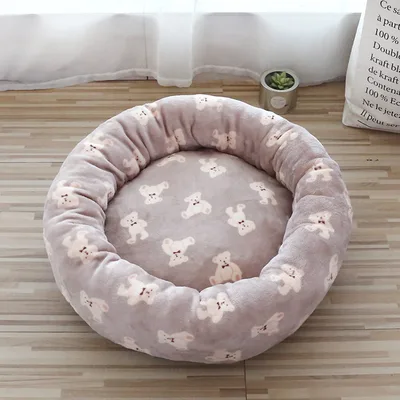 Warm Dog And Cat Universal Deep Sleep Pet Bed Deep Sleep Mocha Bear - Shop at LoveMi