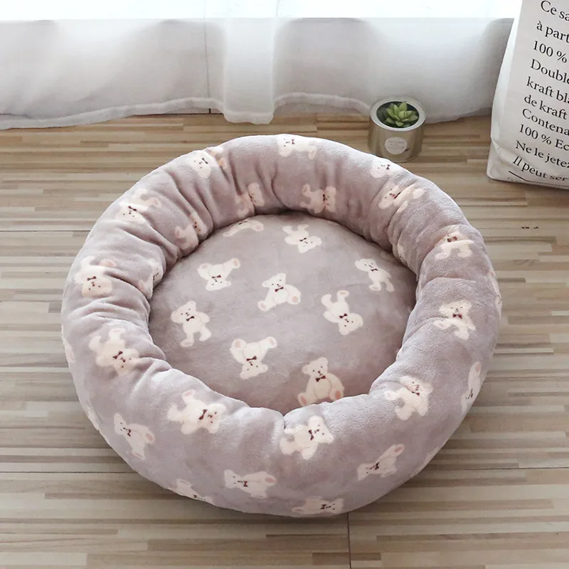 Warm Dog And Cat Universal Deep Sleep Pet Bed Deep Sleep Mocha Bear - Shop at LoveMi