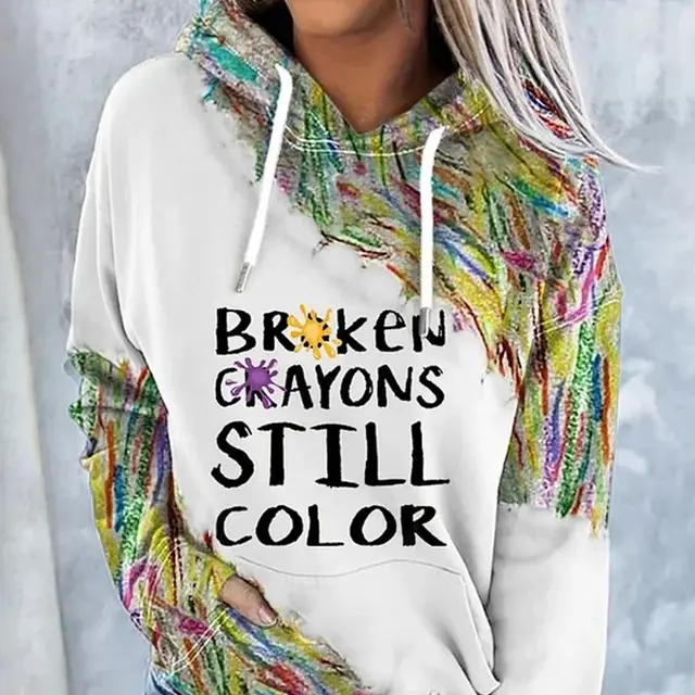 Women's 3d Digital Printing Hooded Rope Sweater Type B - Shop at LoveMi