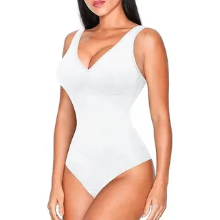 Women's Fashionable Slim-fit V-neck Body-shaping Corsets - White