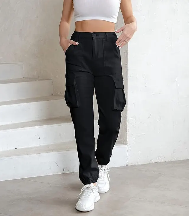 European And American Style Women Casual High Waist Jogging Overalls Black - Shop at LoveMi