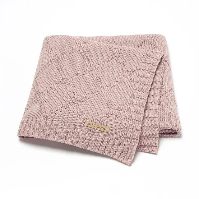 Baby Knitted Blanket Baby's Blanket Pink - Shop at LoveMi