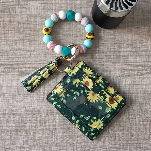 Silicone Beads Bracelet Key Chain Leopard Print 8Style - Shop at LoveMi