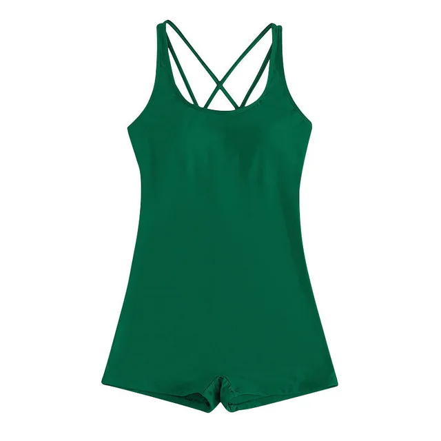 Women's Fashion Backless Swimsuit Sports Green - Shop at LoveMi