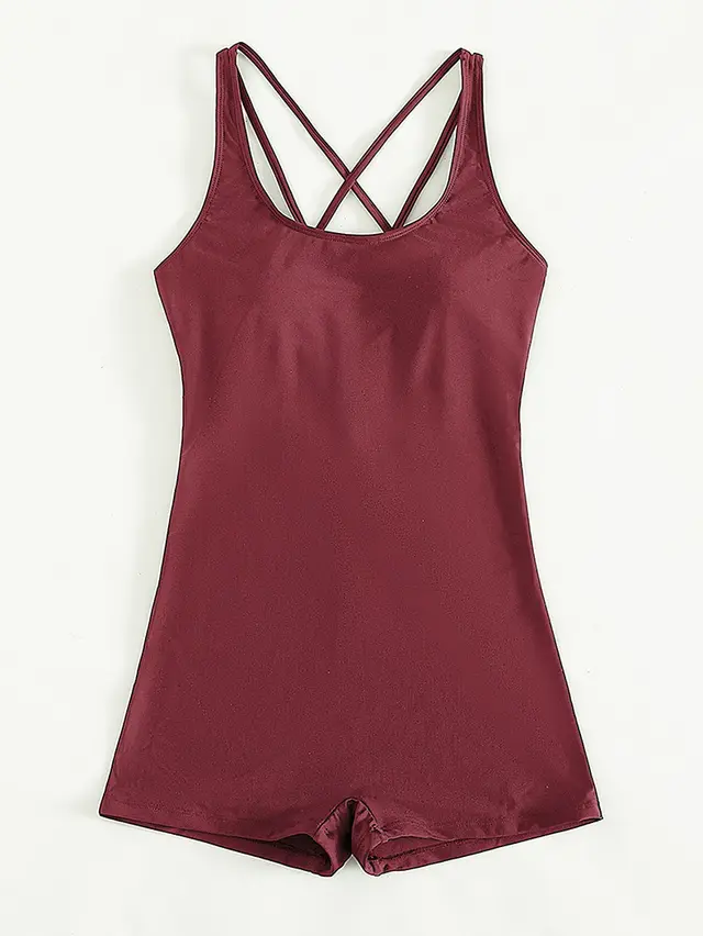 Women's Fashion Backless Swimsuit Sports Red - Shop at LoveMi