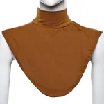 Women's Fake Collar Shirt Cover Scarf - Camel