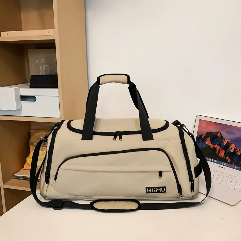 Short distance Travel Bag Men's Portable Luggage Bag Tan - Shop at LoveMi