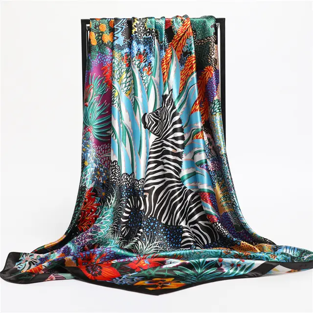 Fashion Jungle Animal Pattern Silk Scarf Autumn And Winter Thin Ft191 1 - Shop at LoveMi