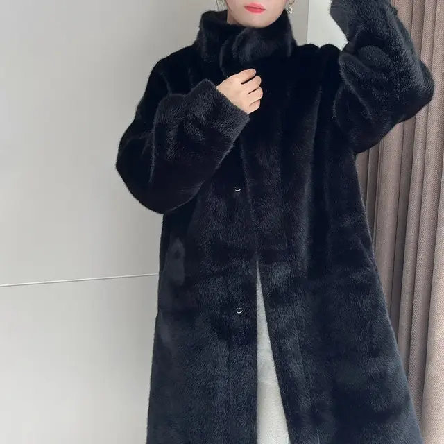 Winter New Plush Coat For Women Black - Shop at LoveMi