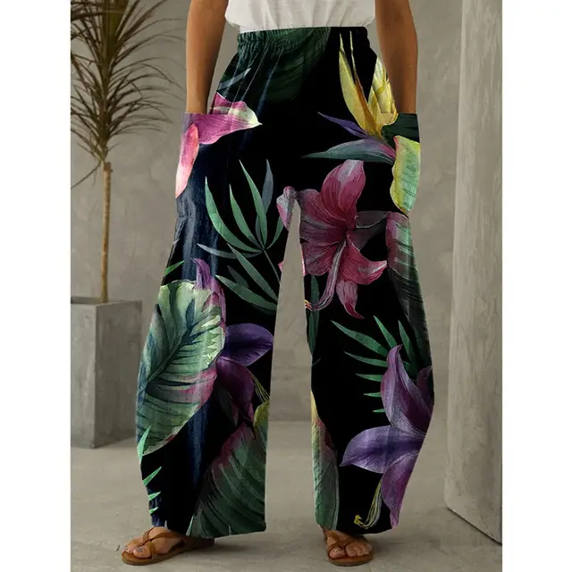 Printed 3D Irregular Wide leg Pants Casual Wide leg Trousers Apdwk107963Sj191 - Shop at LoveMi