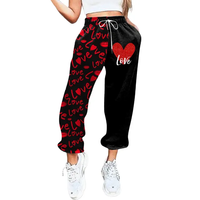 Women's 3D Digital Printing Ankle Banded Pants Casual Sports Trousers Ck19 Pl40 - Shop at LoveMi