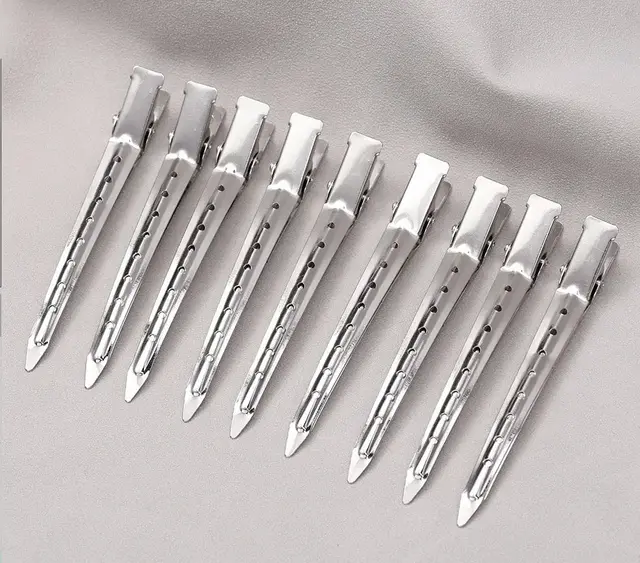Root Hair Fluffy Locating Makeup Artist Shaping Clip Large Duckbill Clip 10Pcs - Shop at LoveMi