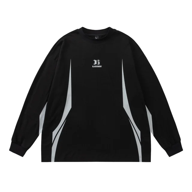 Women's Retro Crew Neck Spring Thin Long sleeved Sweater Black - Shop at LoveMi