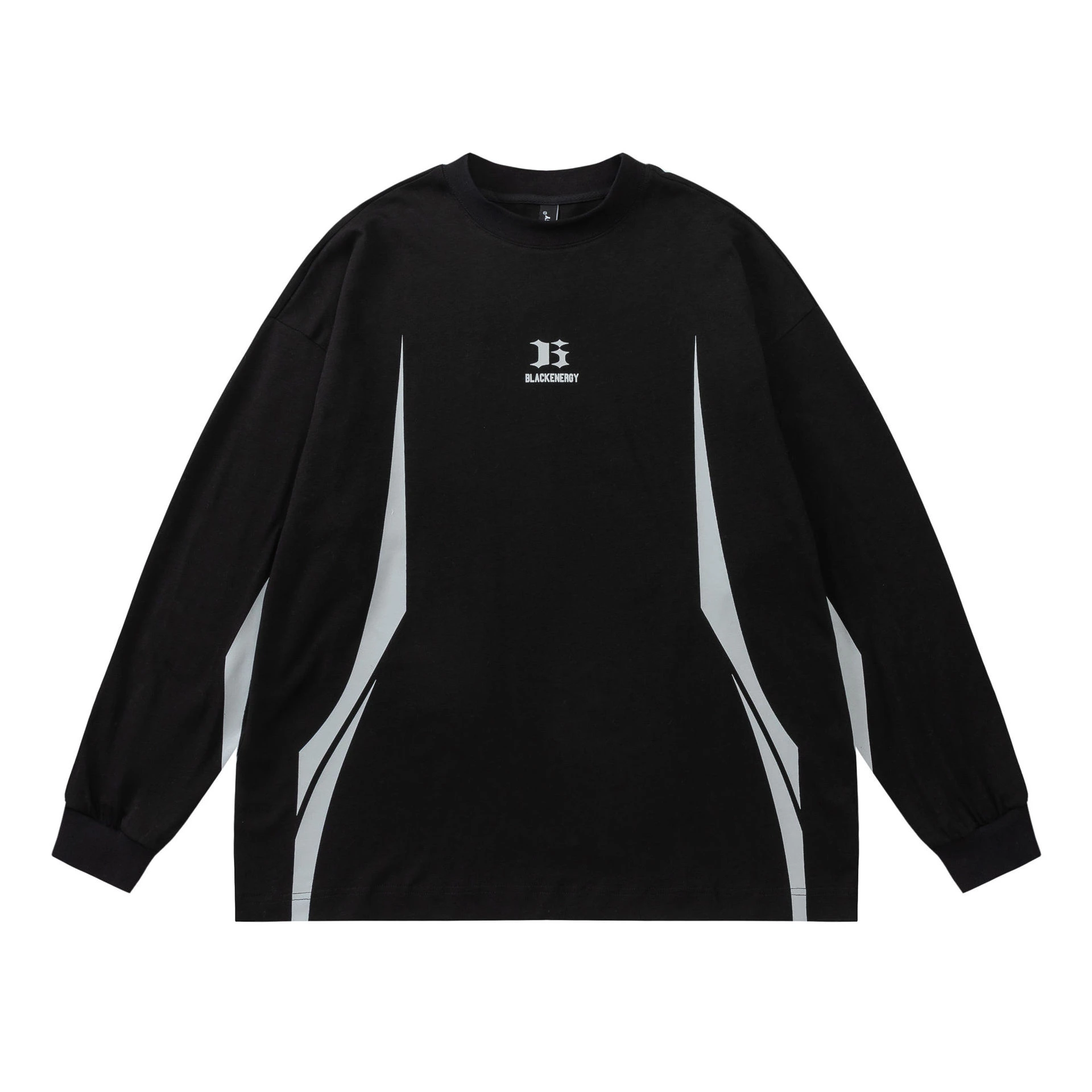 Women's Retro Crew Neck Spring Thin Long-sleeved Sweater - Black