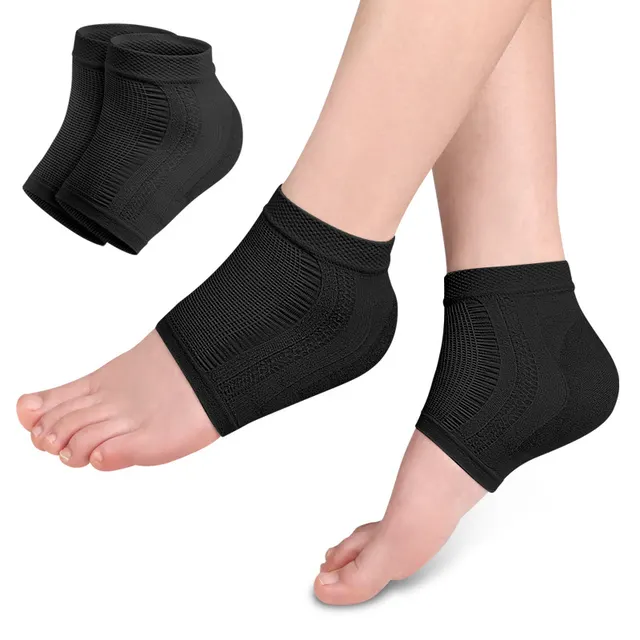 Soft Anti wear Anti dry Half Socks Heel Cover Black - Shop at LoveMi