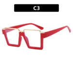 Red Frame Transparent Lens