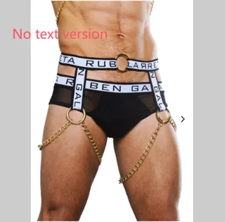 Metal Ring Solid Color Men's Elastic Shoulder Strap And Shoulder Strap - Legbandno Text Version