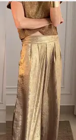 Khaki With Gold Wire Top